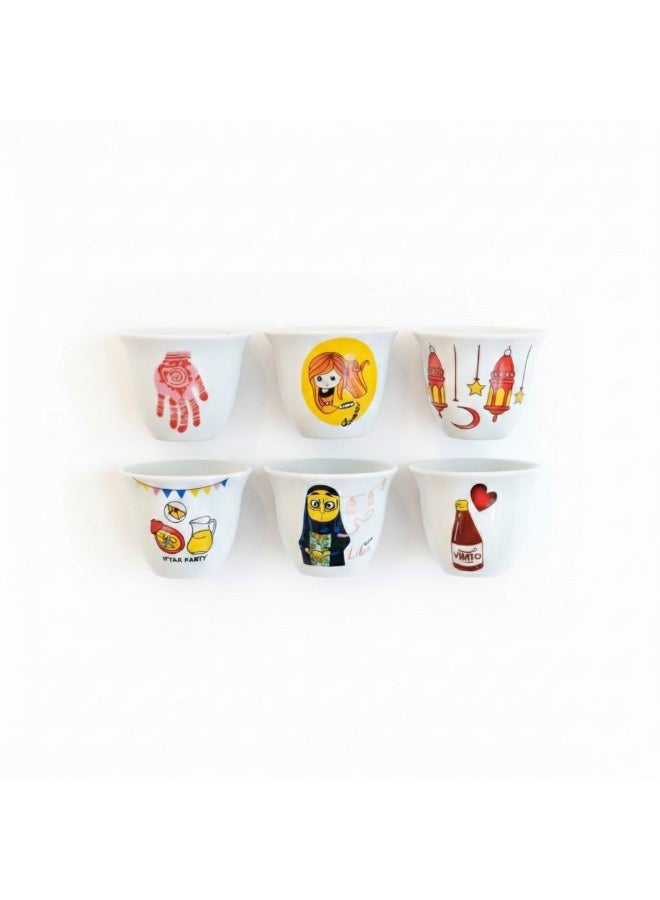 Arabic Coffee Cups Set| Ramadan & Heritage Coffee Cups Collection - Image 1